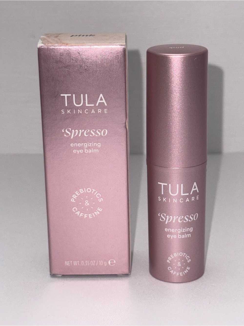 TULA Skin Care ‘Spresso Energizing Eye Balm, Pink Energizing & Hydrating 0.35oz